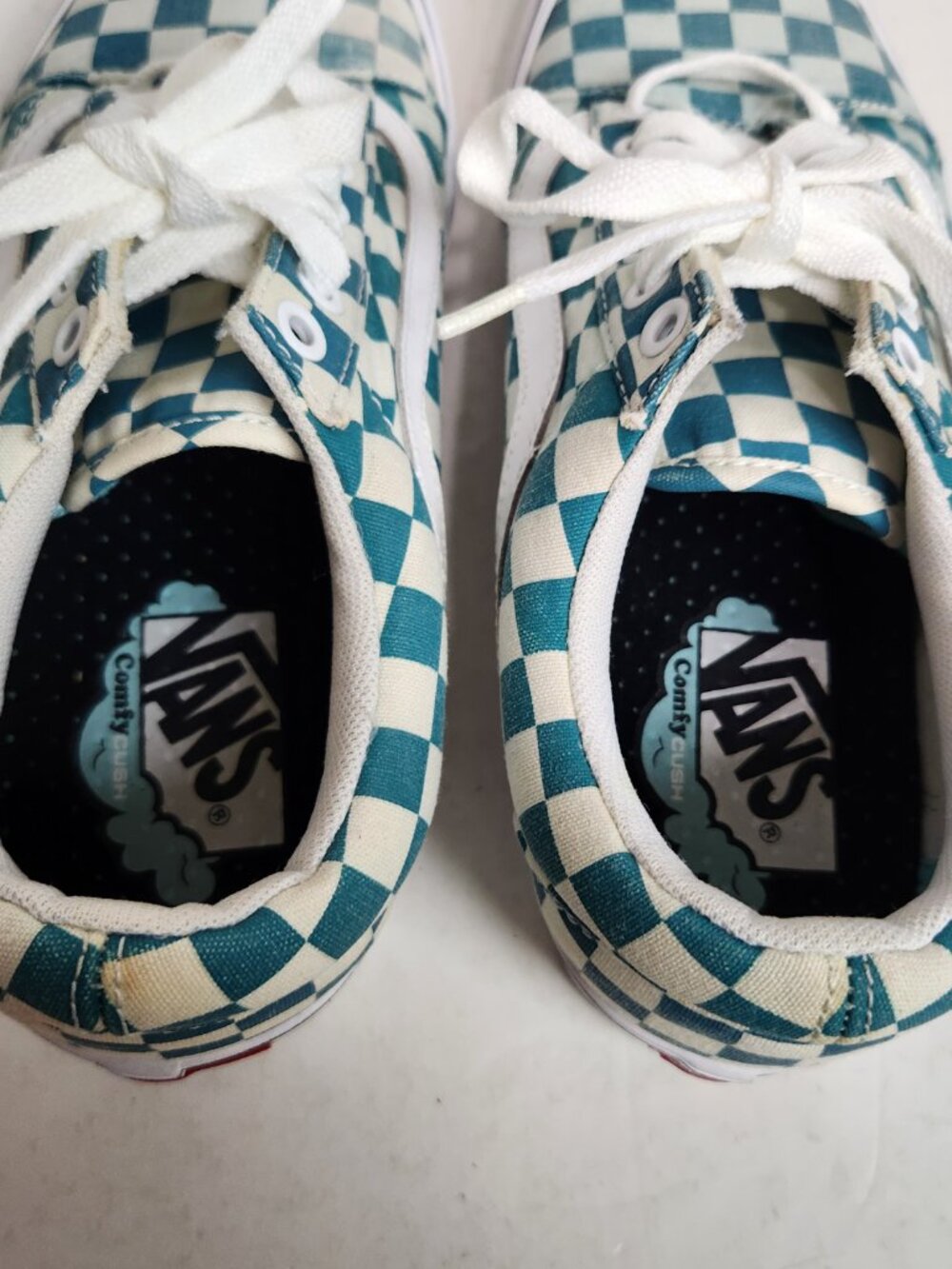 Vans Comfycush Old Skool Checker Men's Size 8.5 Women's 10 Skate Shoes Quetzal - Picture 4 of 13